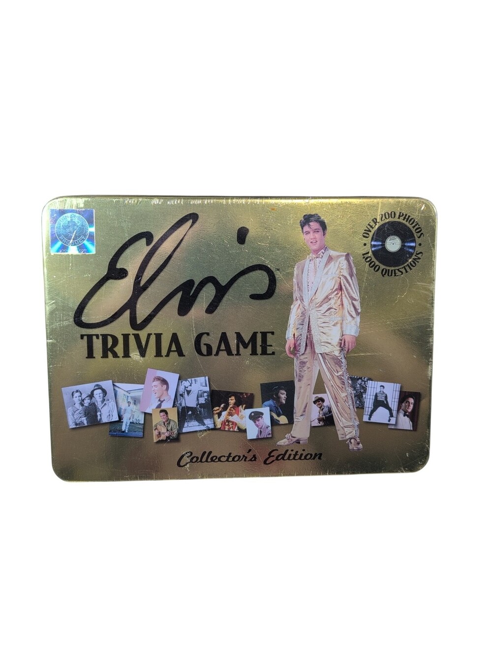 Elvis Presley Trivia Game Collectors Edition Gold Tin Box 100% Complete Sealed